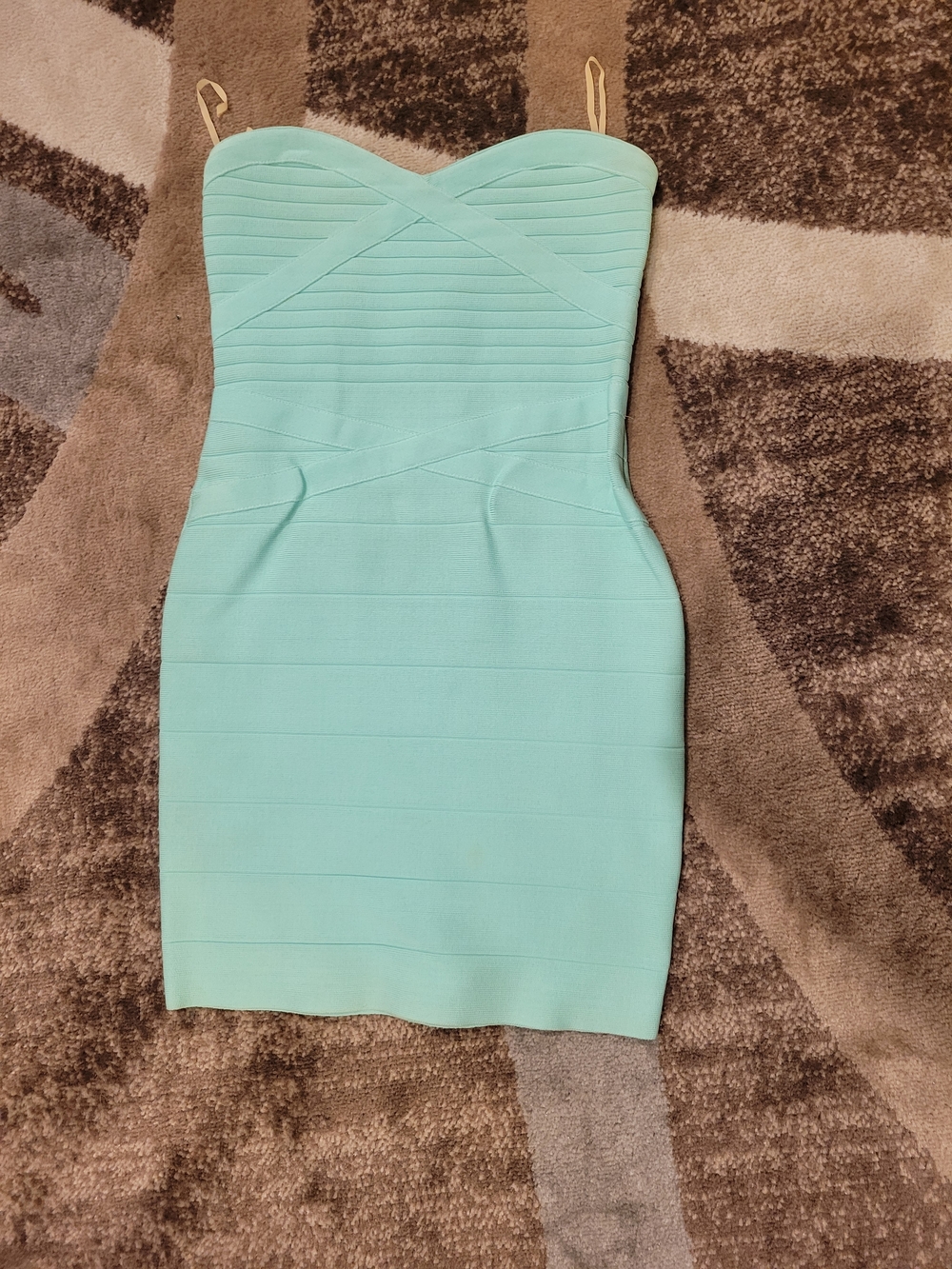 Strapless Mint Bodycon Dress